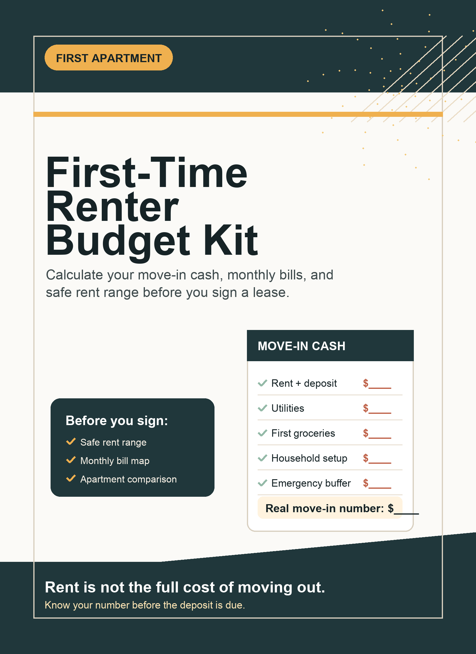First-Time Renter Budget Kit cover